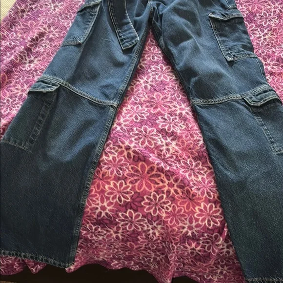 Zara Blue Flare & Wide Leg Jeans - Picture 2 of 3